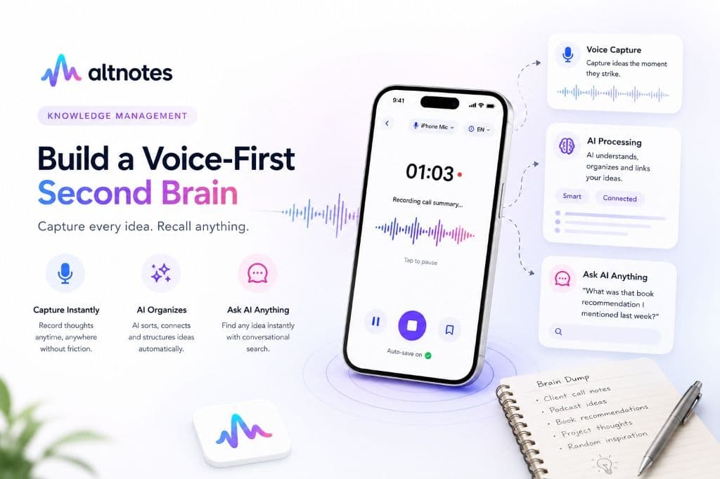 Building a Voice-First Second Brain: How to Store & Recall Every Idea