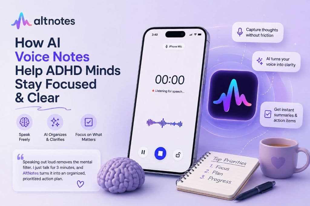 How AI Voice Notes Help ADHD Minds Stay Focused & Clear